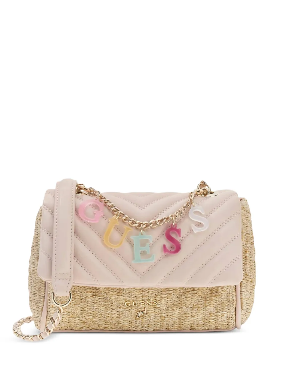 guess kids chain-detail crossbody bag - Toni neutri
