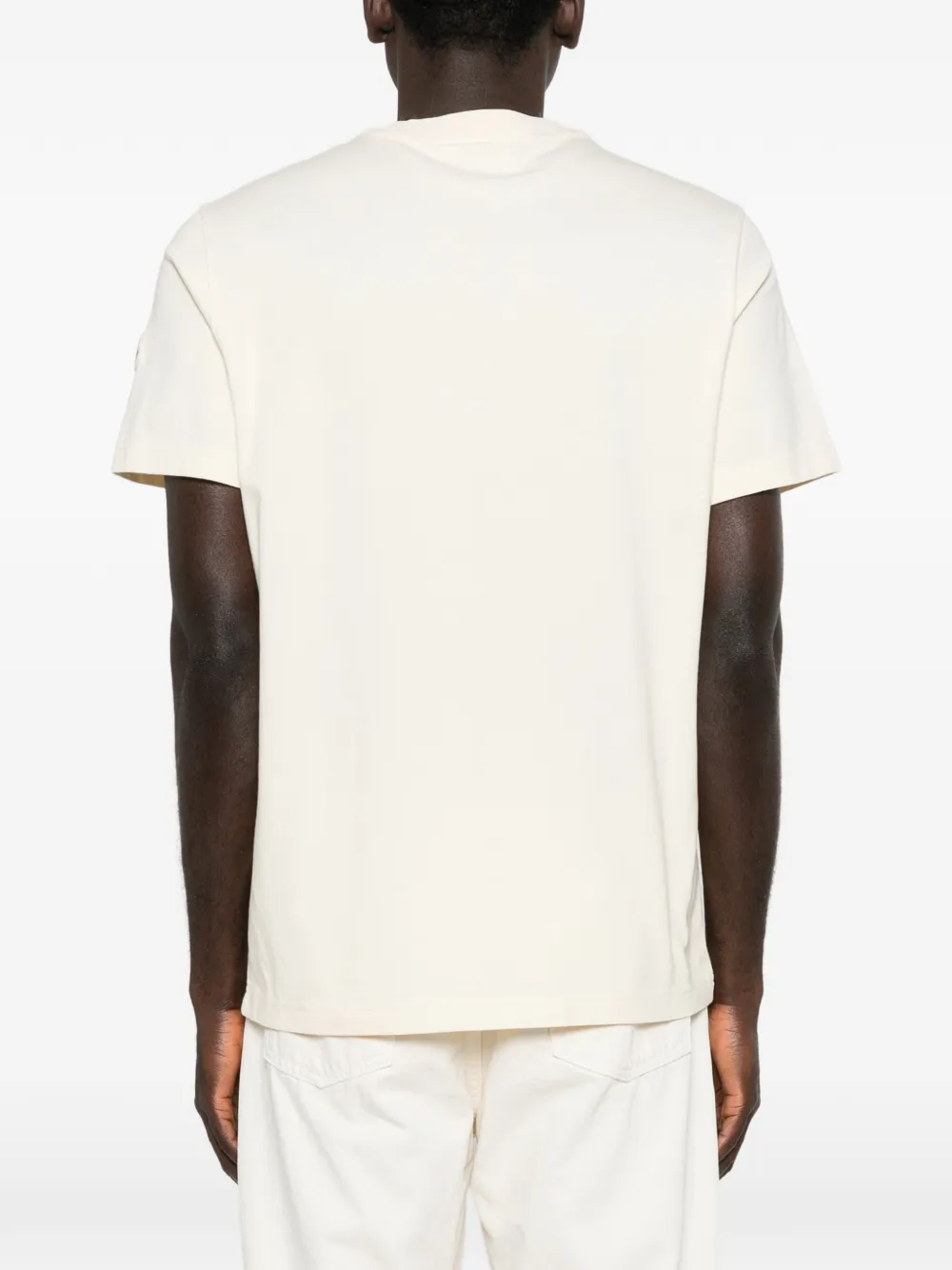 Moncler T-shirt met logo Beige
