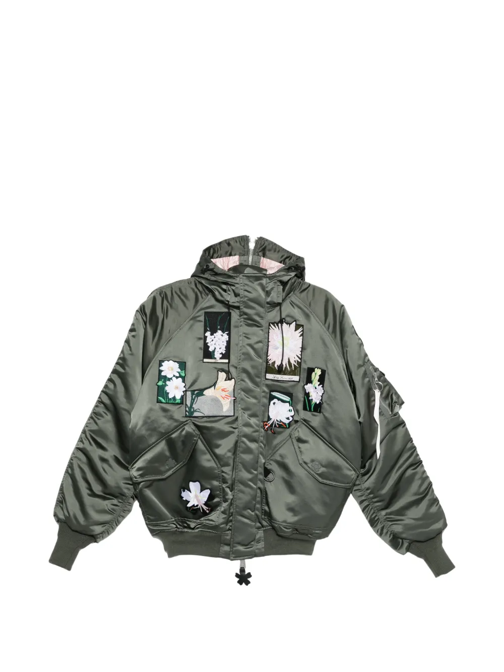 Alpha Industries Cecilie Bahnsen N-2B front-appliqué hooded jacket - Grün