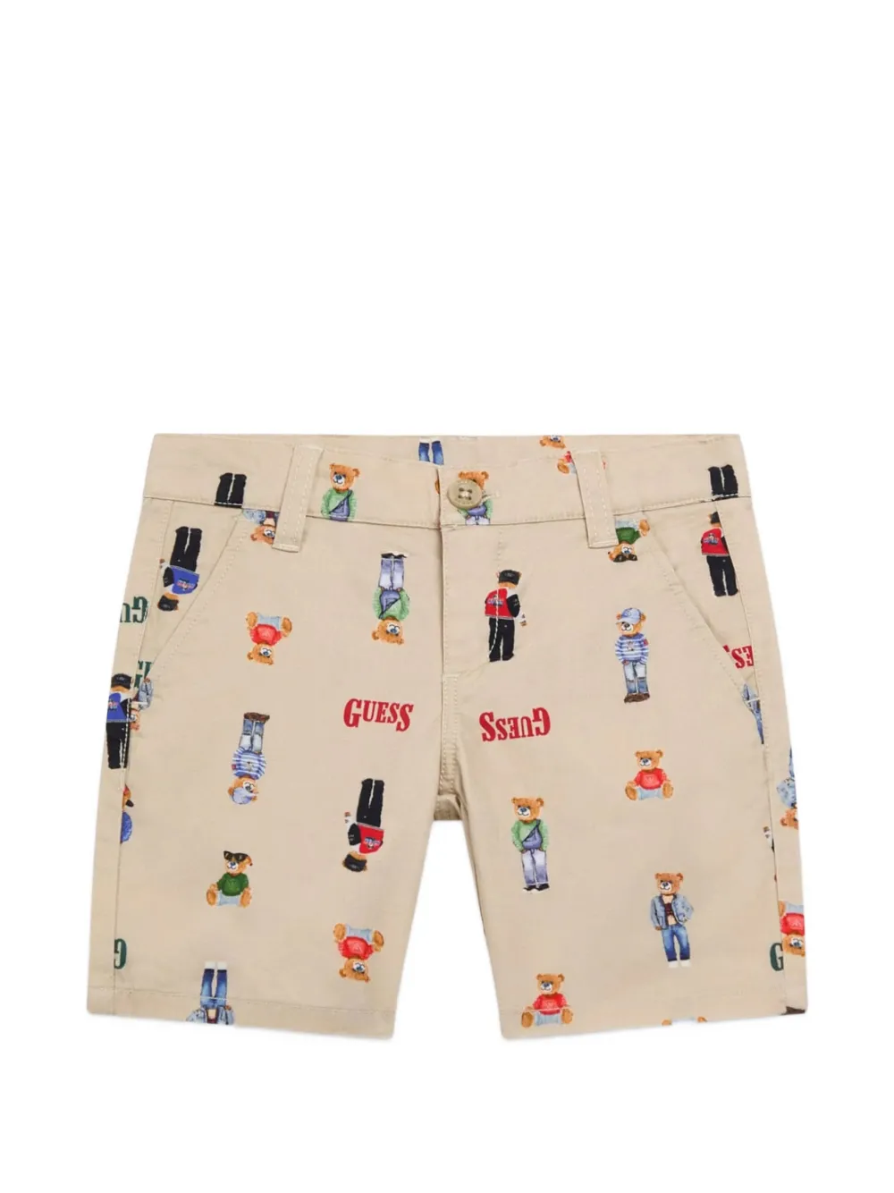 guess kids teddy-motif shorts - Toni neutri