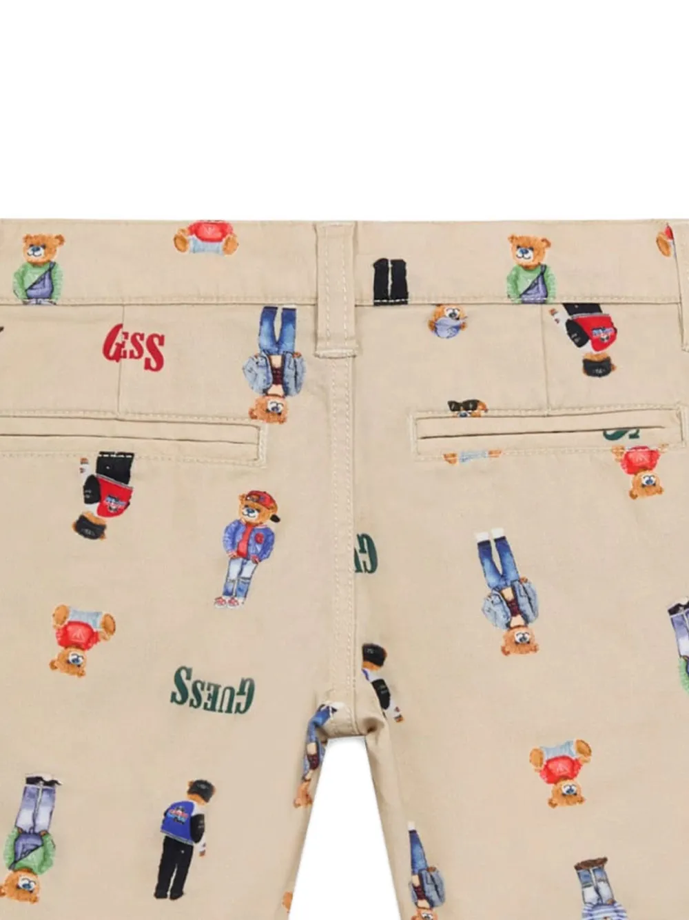 Guess Kids Teddy-motif Shorts - Neutrals 