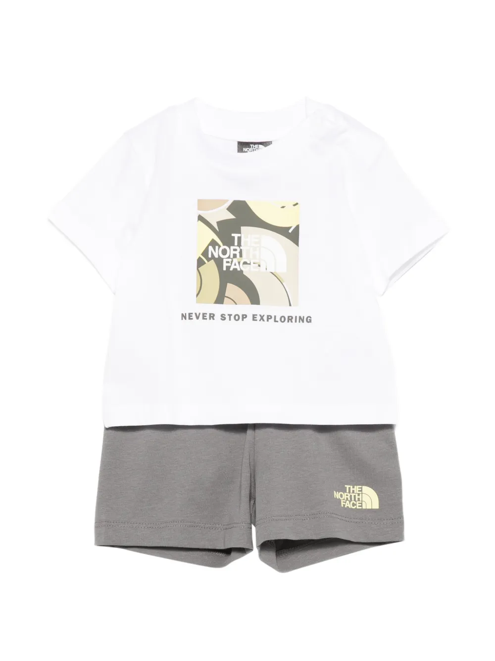 The North Face Kids NSE Box Play logo shorts set (set of two) - Bianco