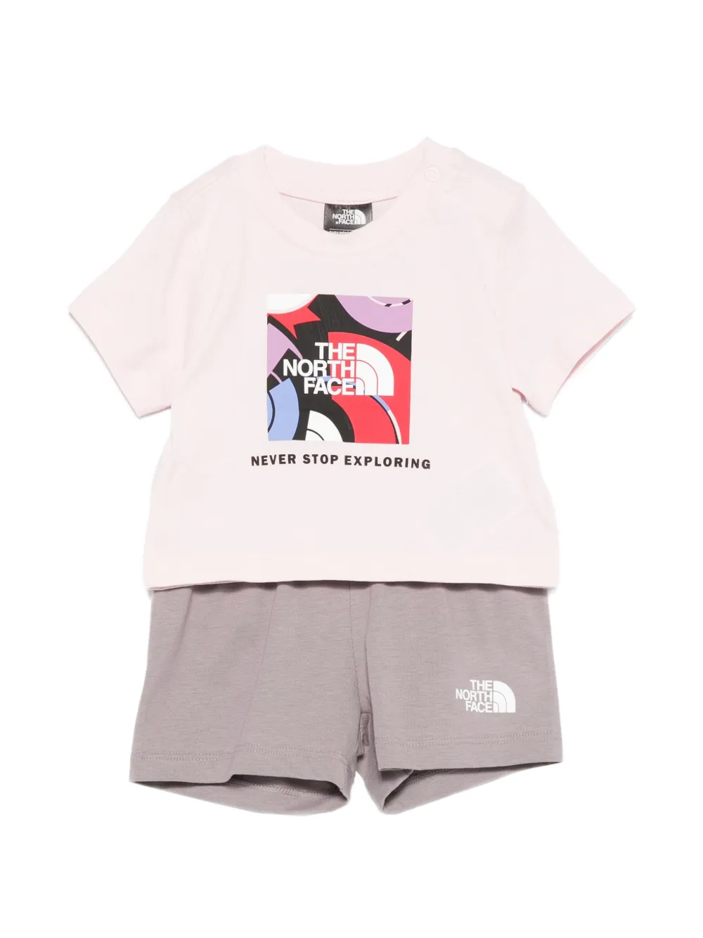 The North Face Kids NSE Box Play logo shorts set (set of two) - Rosa