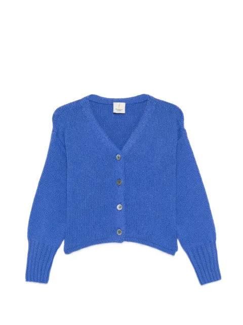 Incentive! Cashmere cardigan med knapper og V-hals
