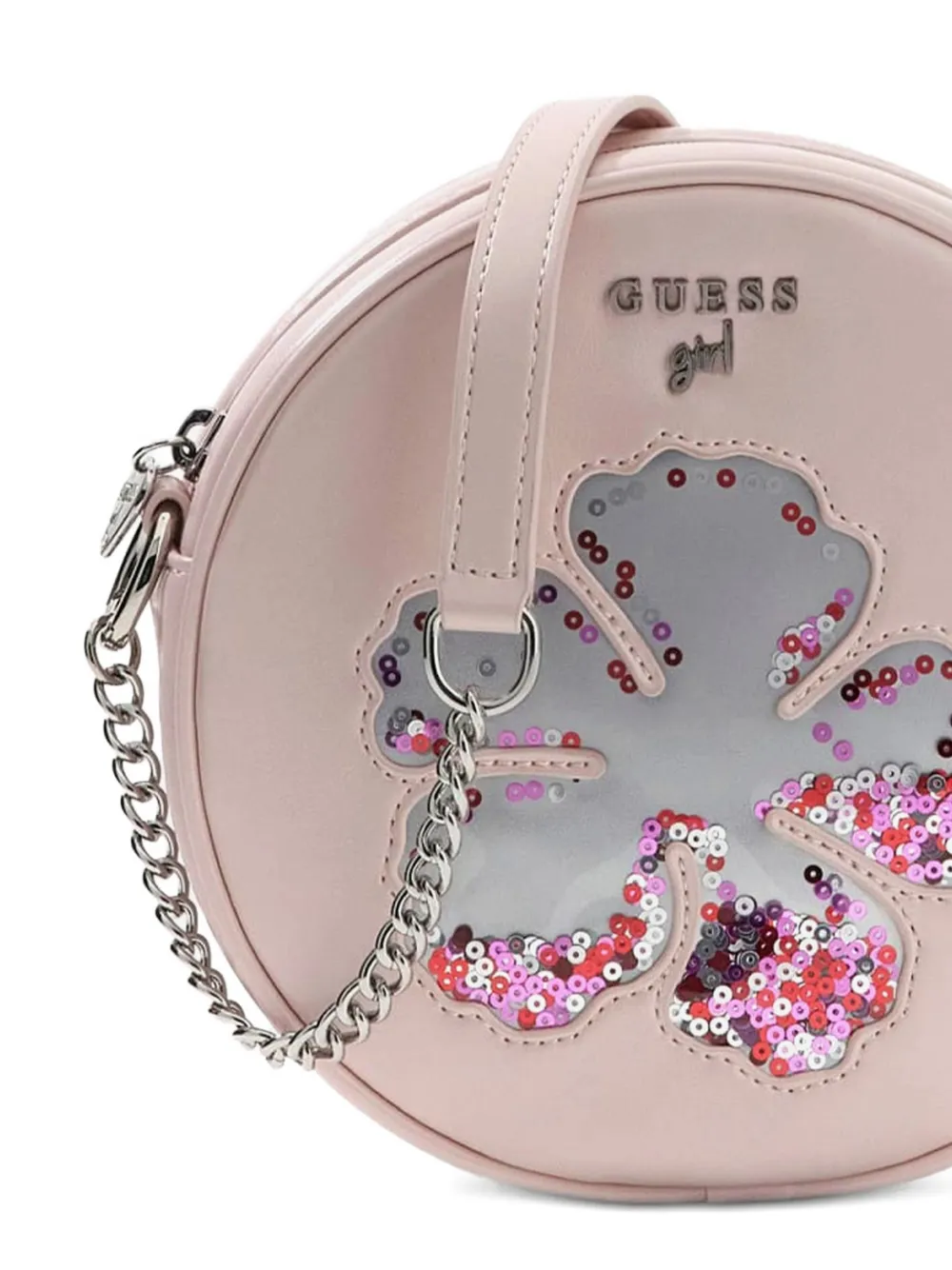  Guess Kids Sequin-embellished Circular Bag - Pink 