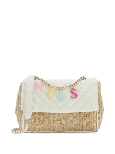guess kids straw cross-body bag