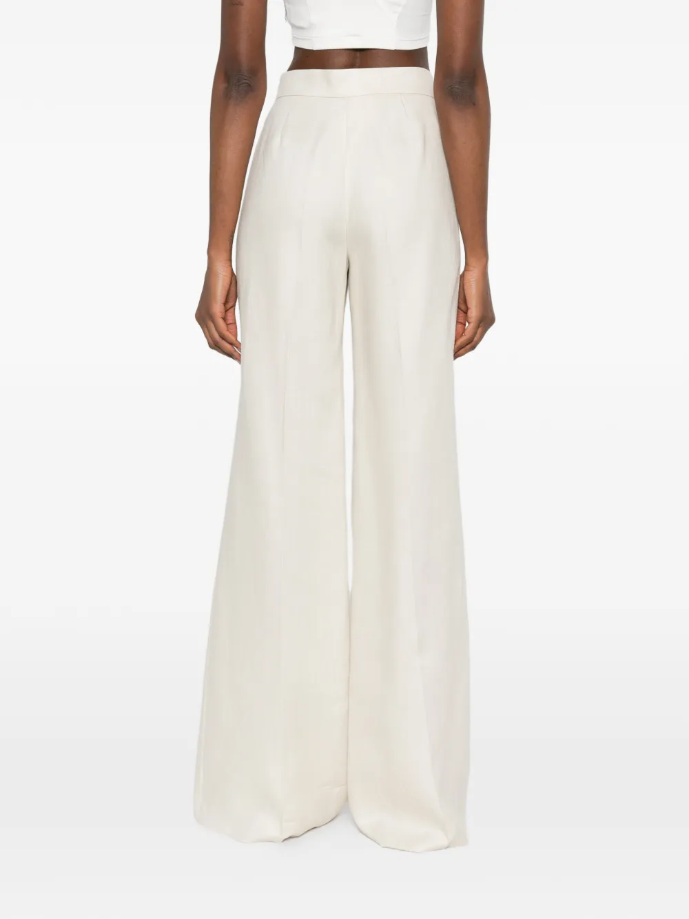 Max Mara Mxmbadesse geplooide palazzo broek Beige