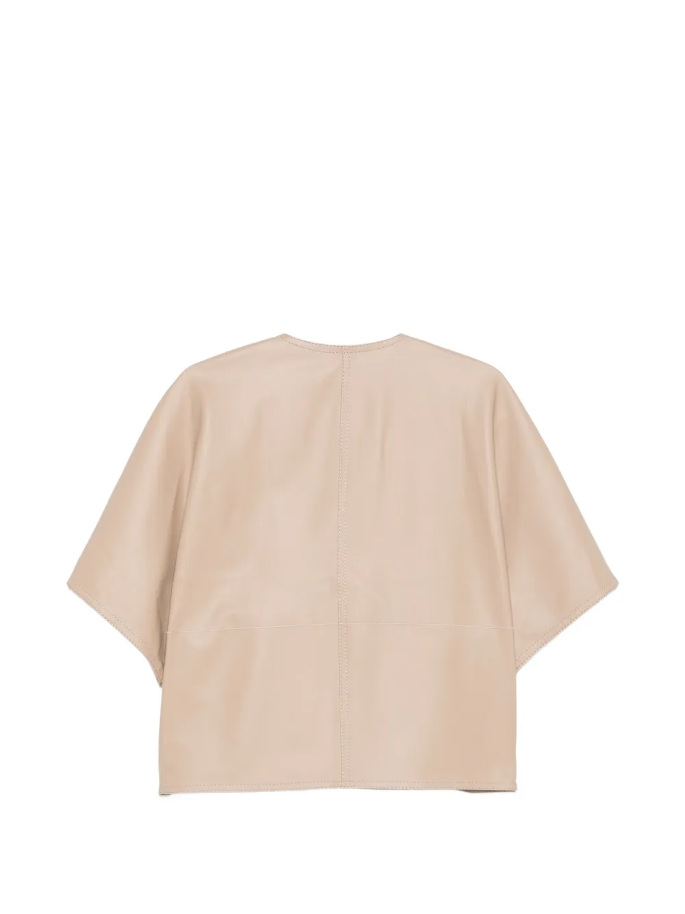Manzoni 24 Buttoned Leather Jacket In Neutral