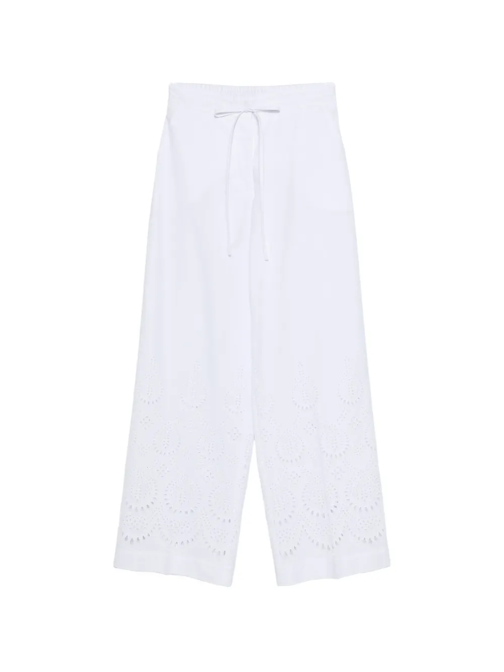 P.a.r.o.s.h Eyelet Drawstring Trousers In White