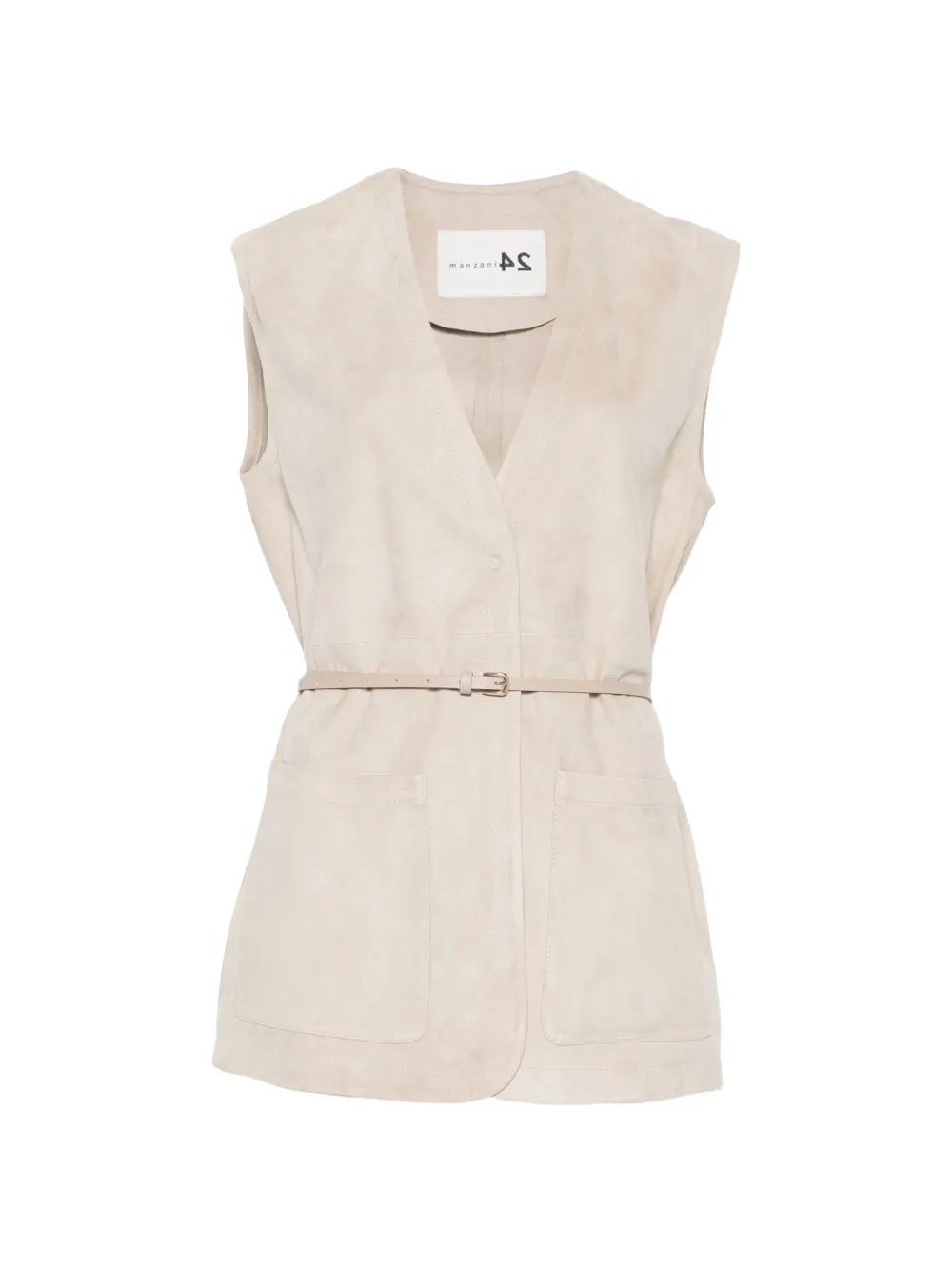 Manzoni 24 sleeveless waistcoat - Nude