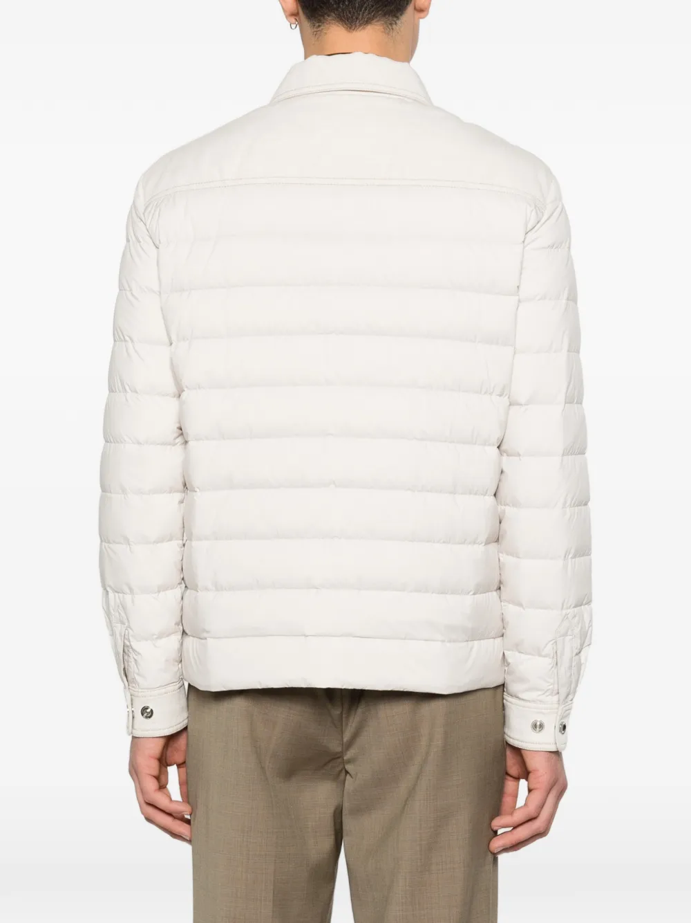 Moorer Montini gewatteerd jack met knopen Beige