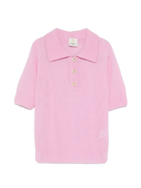 Incentive! Cashmere suéter tipo playera tipo polo con botones