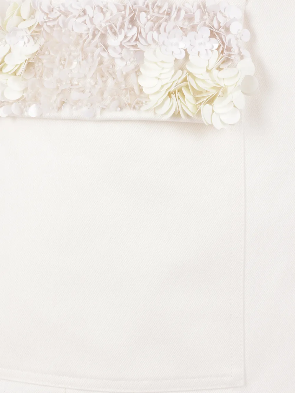  Plan C Pocket Mini Skirt - White 