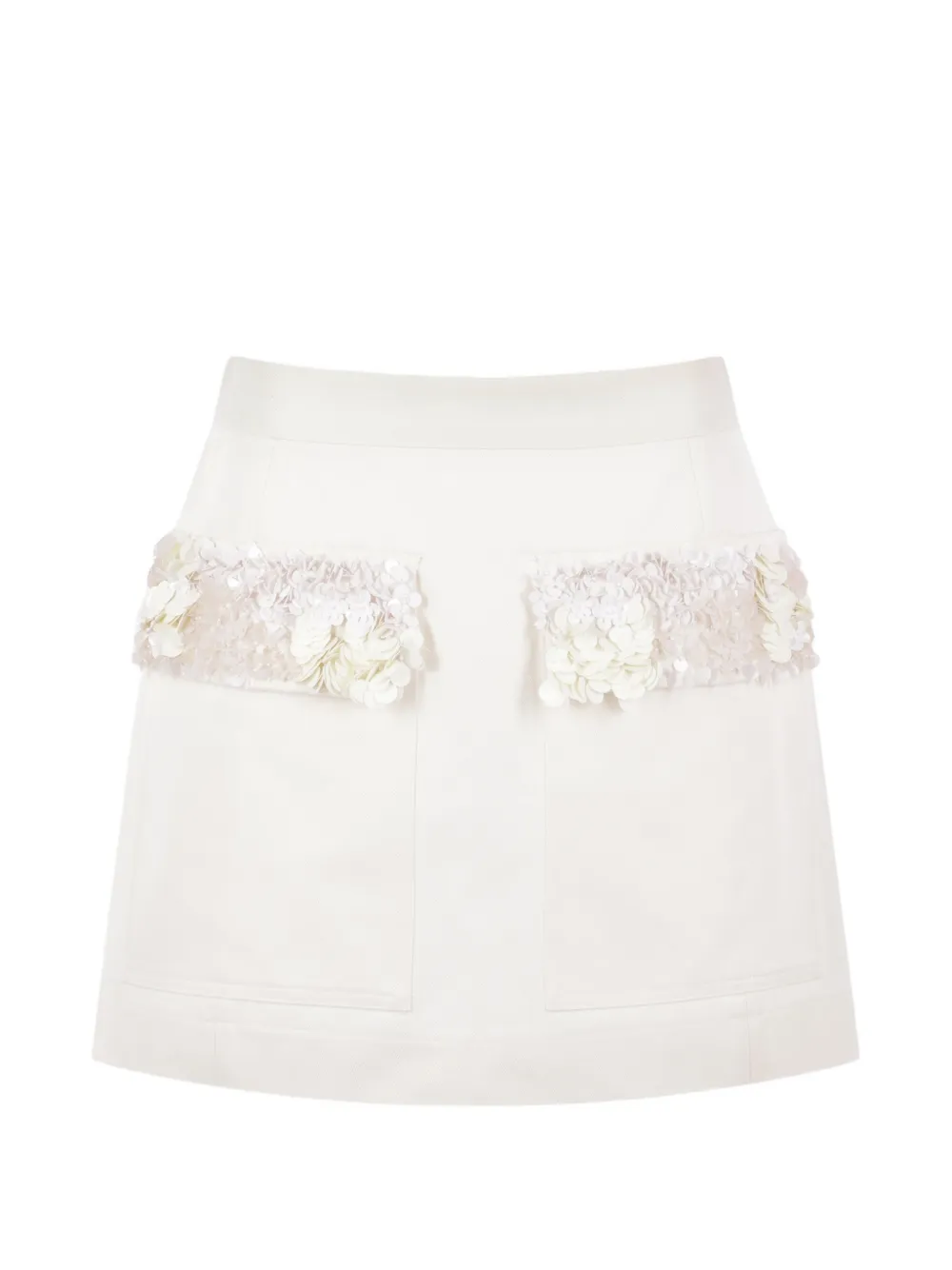 Plan C pocket mini skirt - Bianco