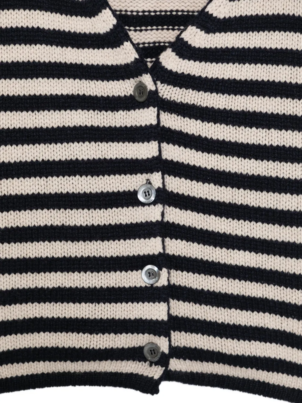  Incentive! Cashmere Striped Cardigan - Black 