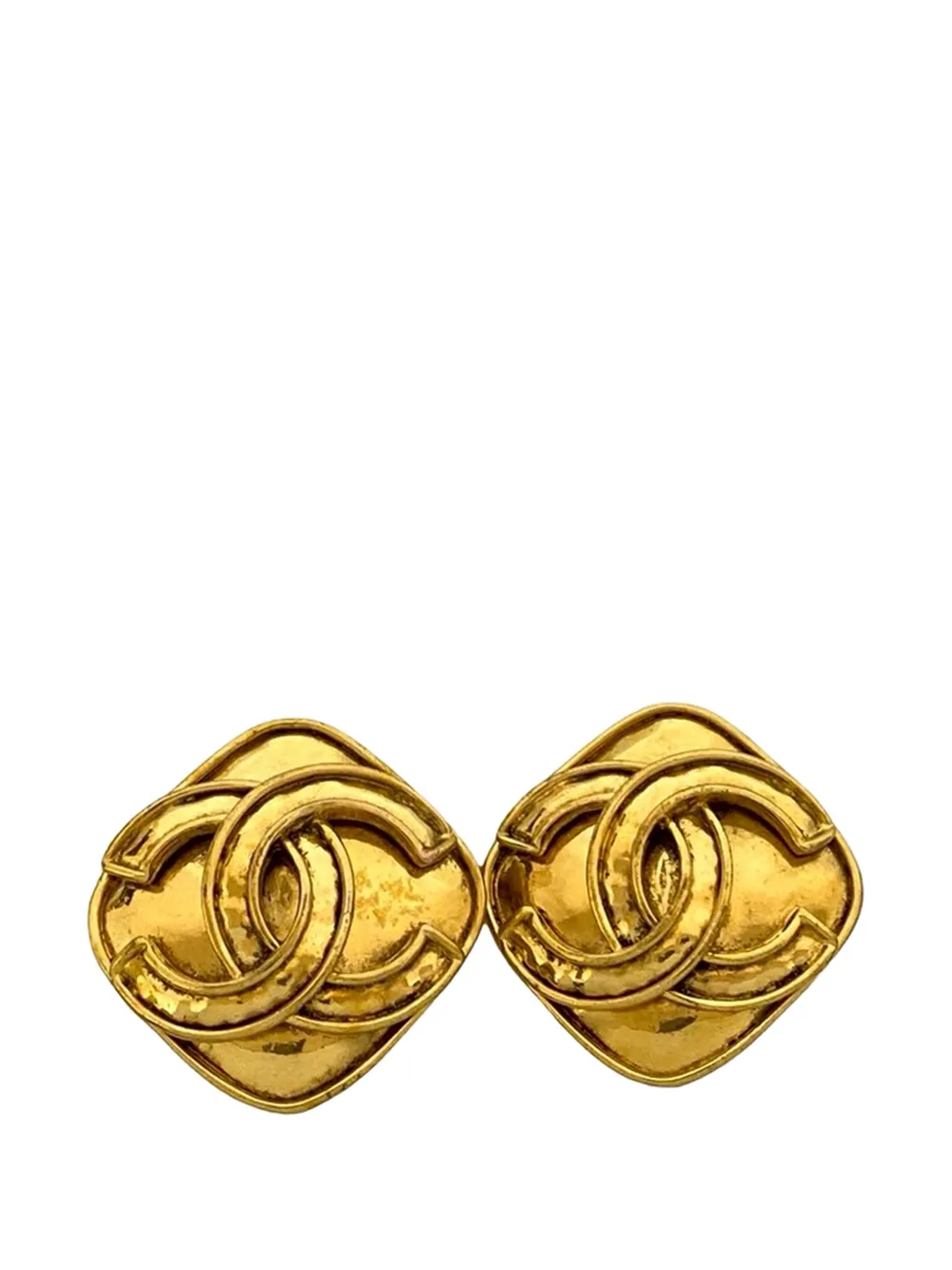 CHANEL Pre-Owned Orecchini a clip CC placcati oro 1994