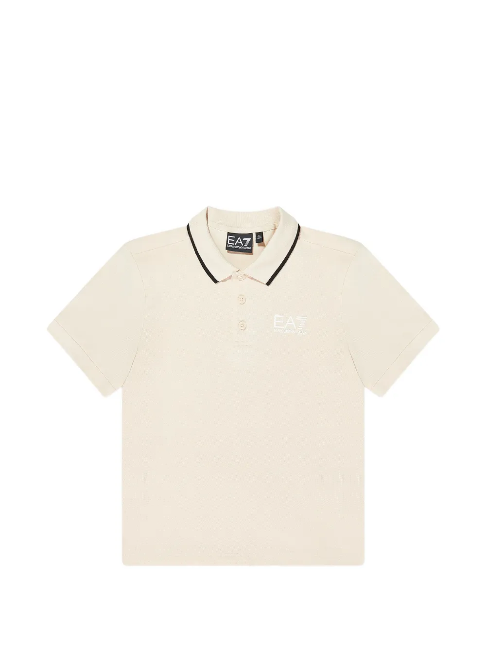 Emporio Armani Kids logo collar T-shirt - Toni neutri