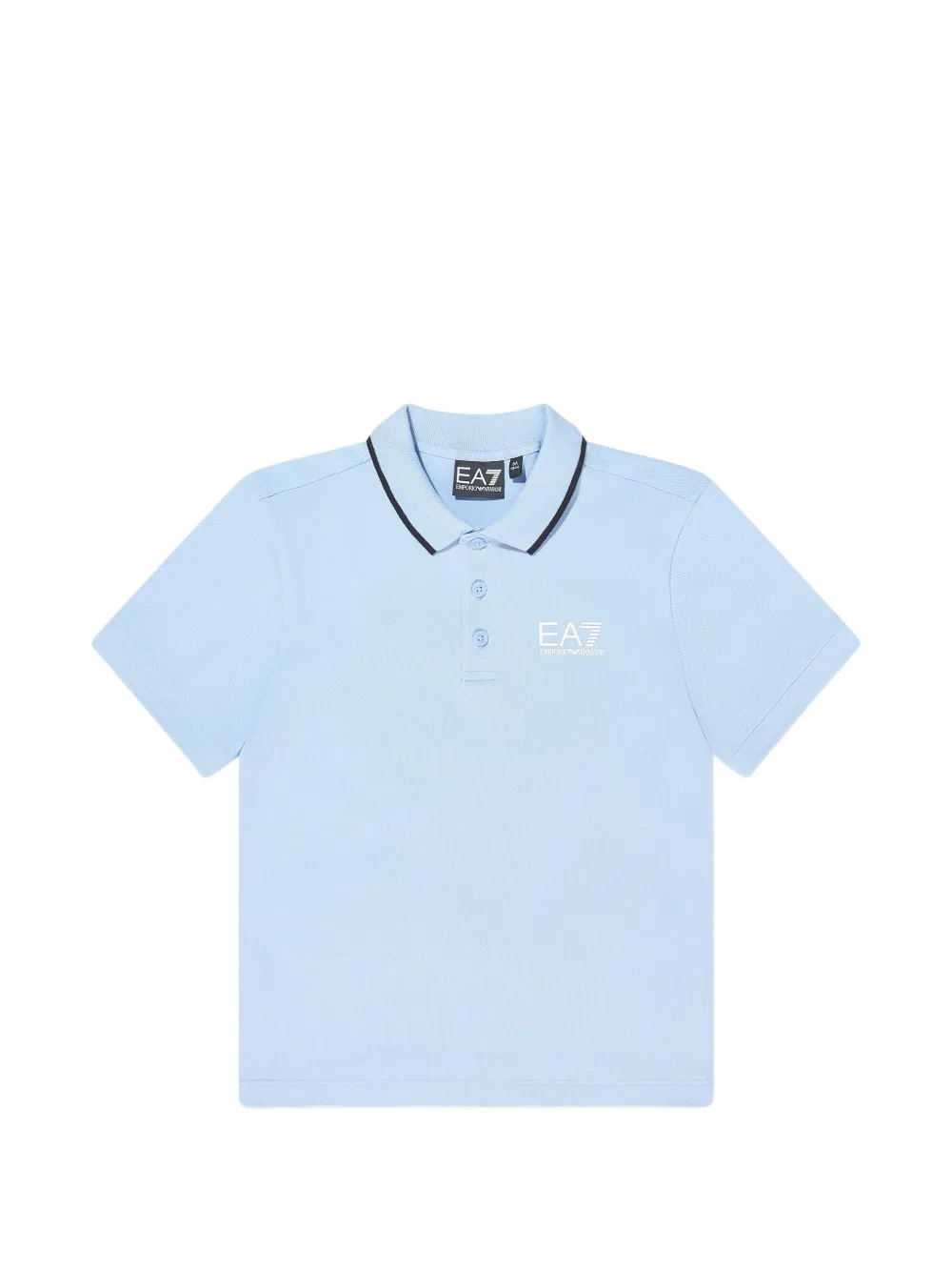 Emporio Armani Kids logo-print polo shirt - Blu