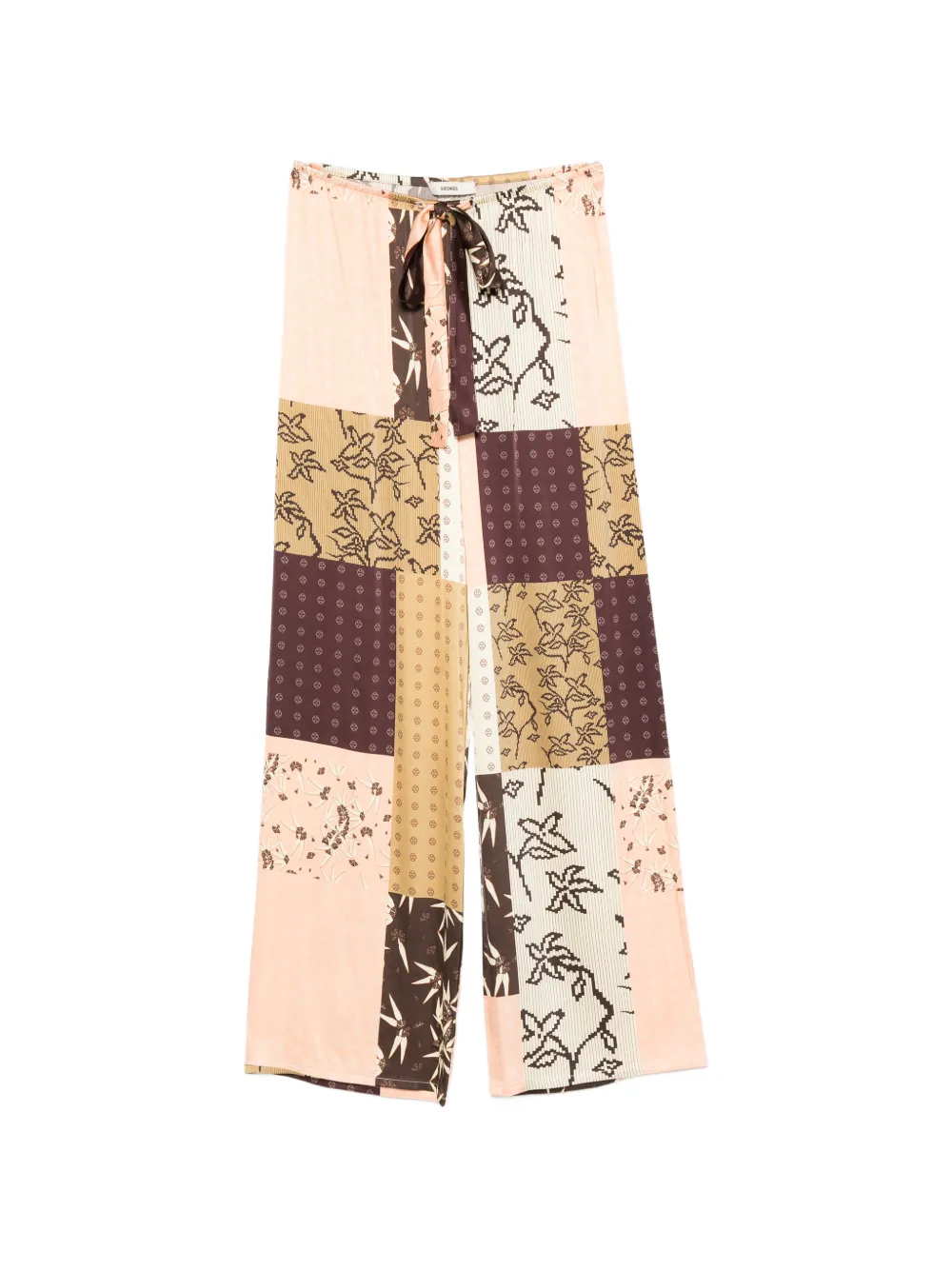 SIEDRES Manoce floral-detail trousers - Marrone