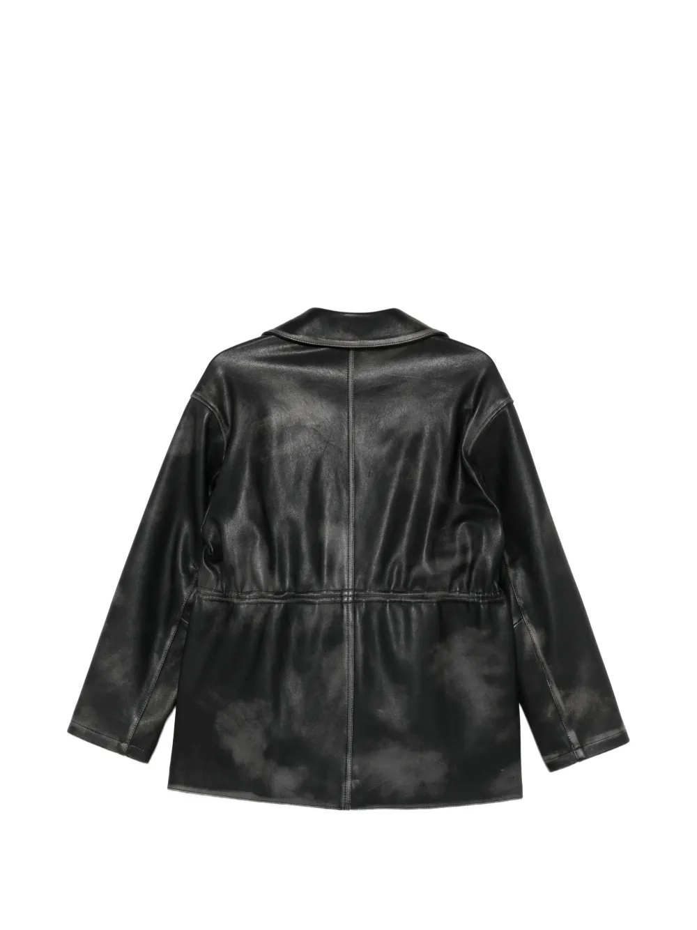 Dorothee Schumacher Sleek Statement leren jack met zak Zwart
