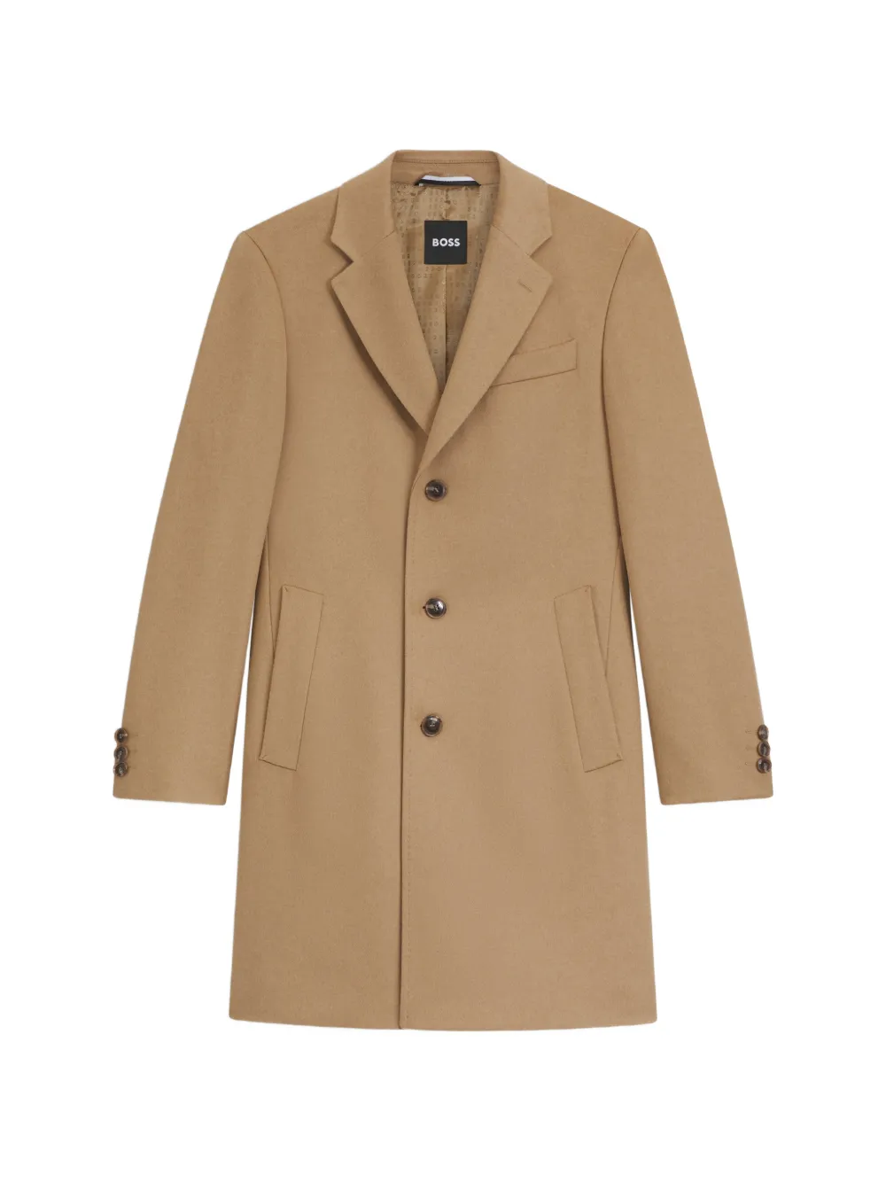 BOSS slim-fit coat - Toni neutri