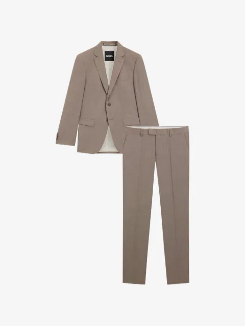 BOSS Terno slim com padronagem micro