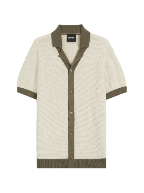 BOSS Cardigan de tricô em algodão