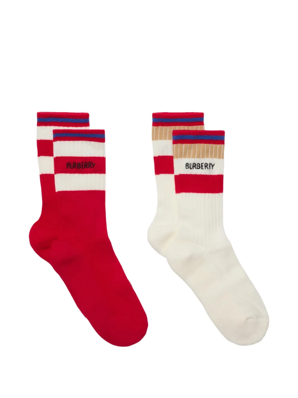Burberry Kids logo socks set - Neutrals