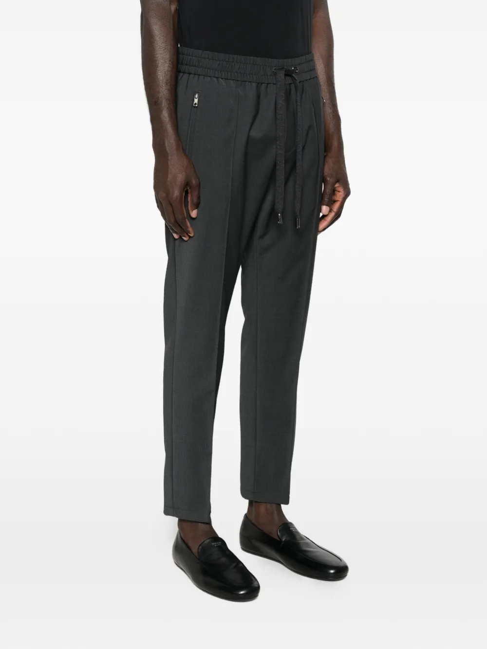  Dolce & Gabbana Zip Drawstring Trousers - Grey 