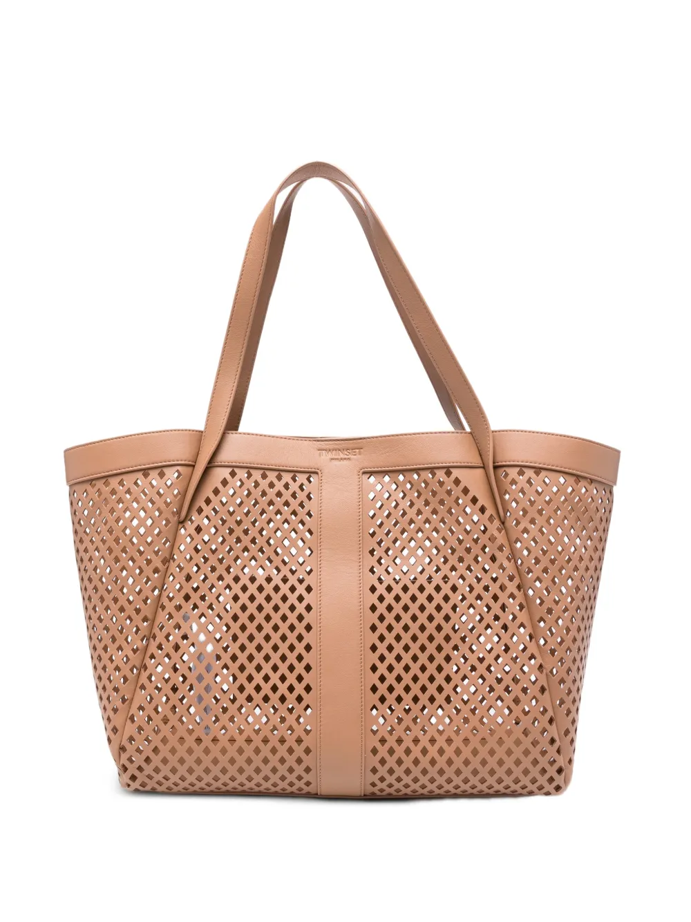 TWINSET laser-cut tote bag - Toni neutri