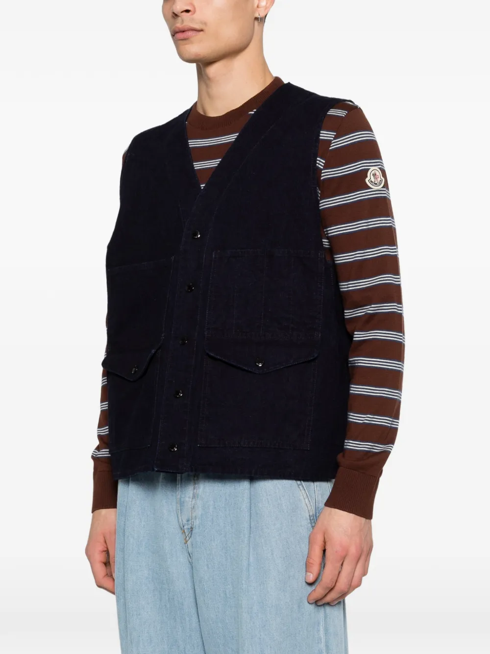  Filson Pocket Buttoned Gilet - Blue 