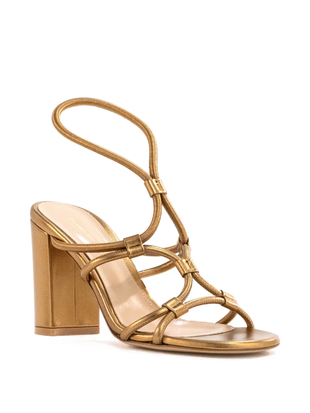 Gianvito Rossi tied-strap sandals Goud