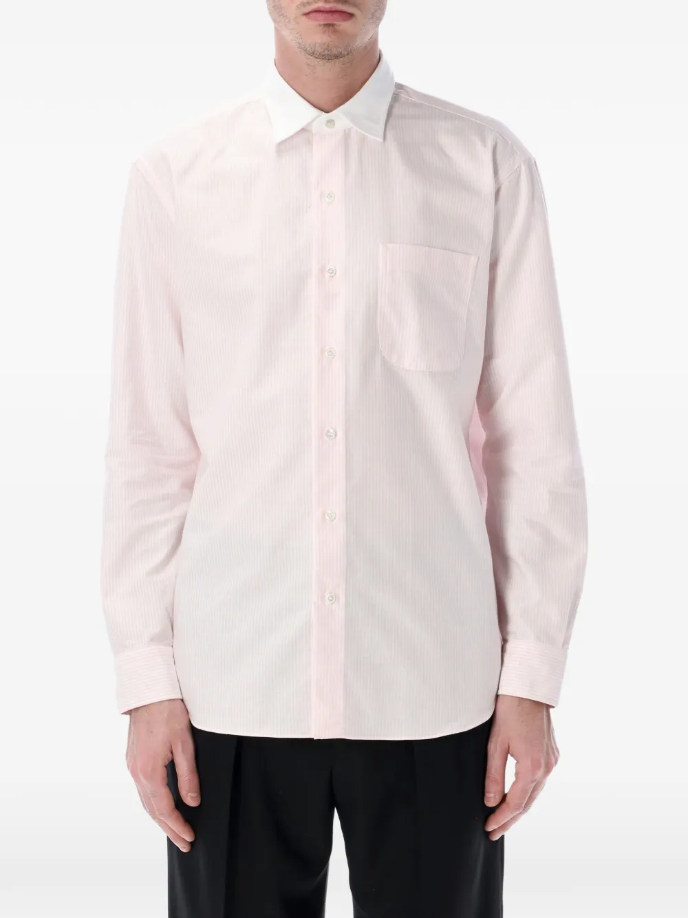 Salvatore Piccolo Alberto striped pocket shirt - Rosa