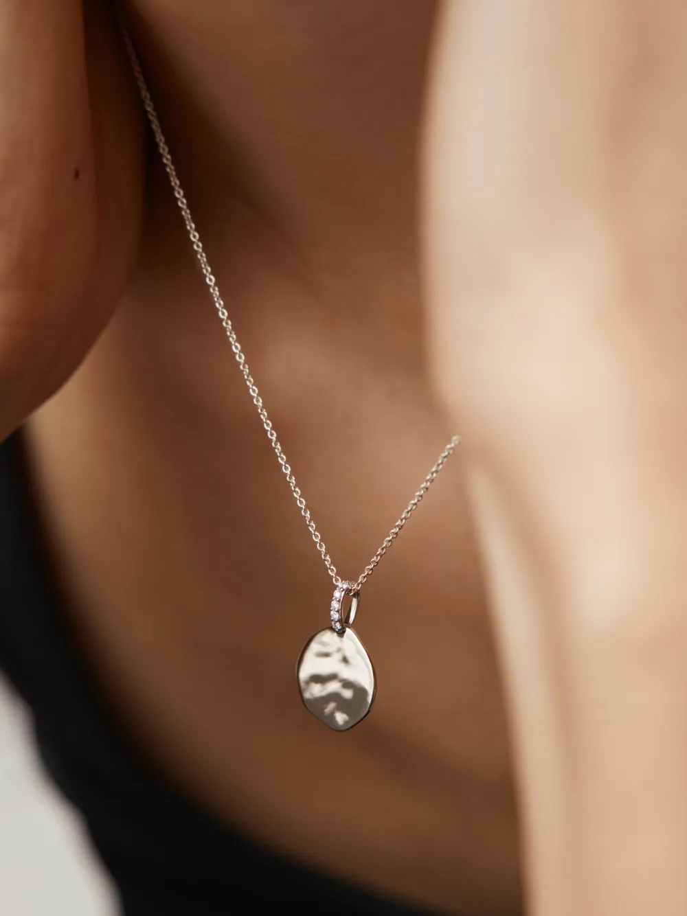 Diamond Coin Pendant
