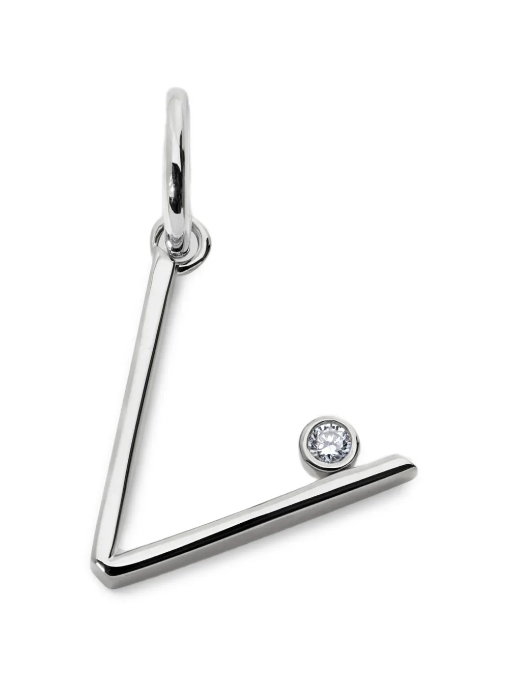 Monica Vinader Pendente Solitaire con diamante - Argento