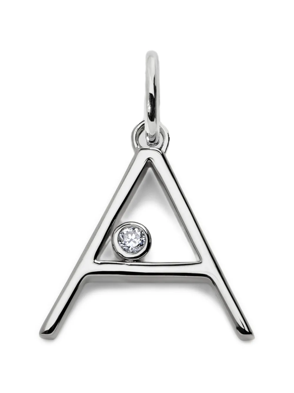 Monica Vinader Pendente Solitaire con diamante - Argento