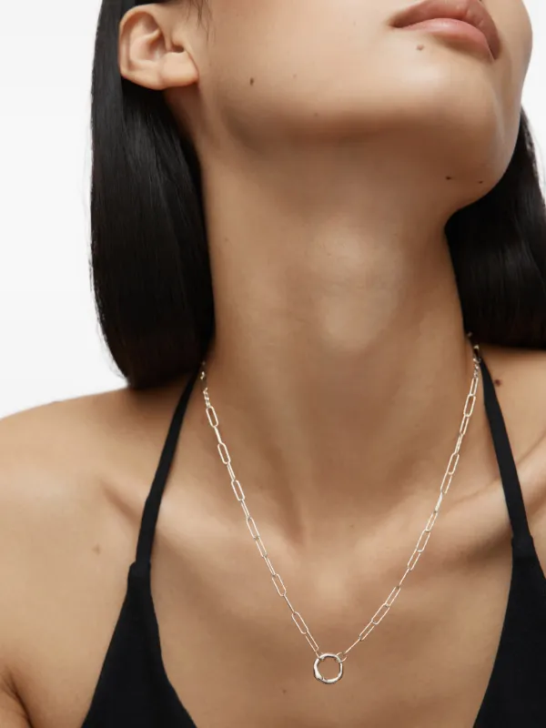 Monica Vinader Capture Alta Textured Chain Necklace | Silver