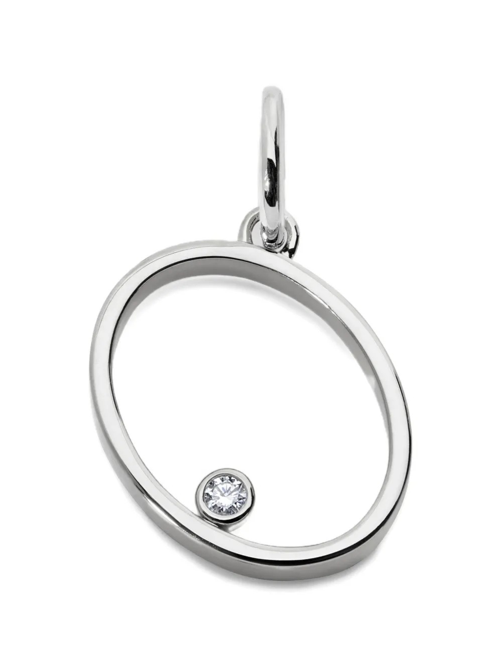 Monica Vinader Pendente Solitaire con diamante - Argento