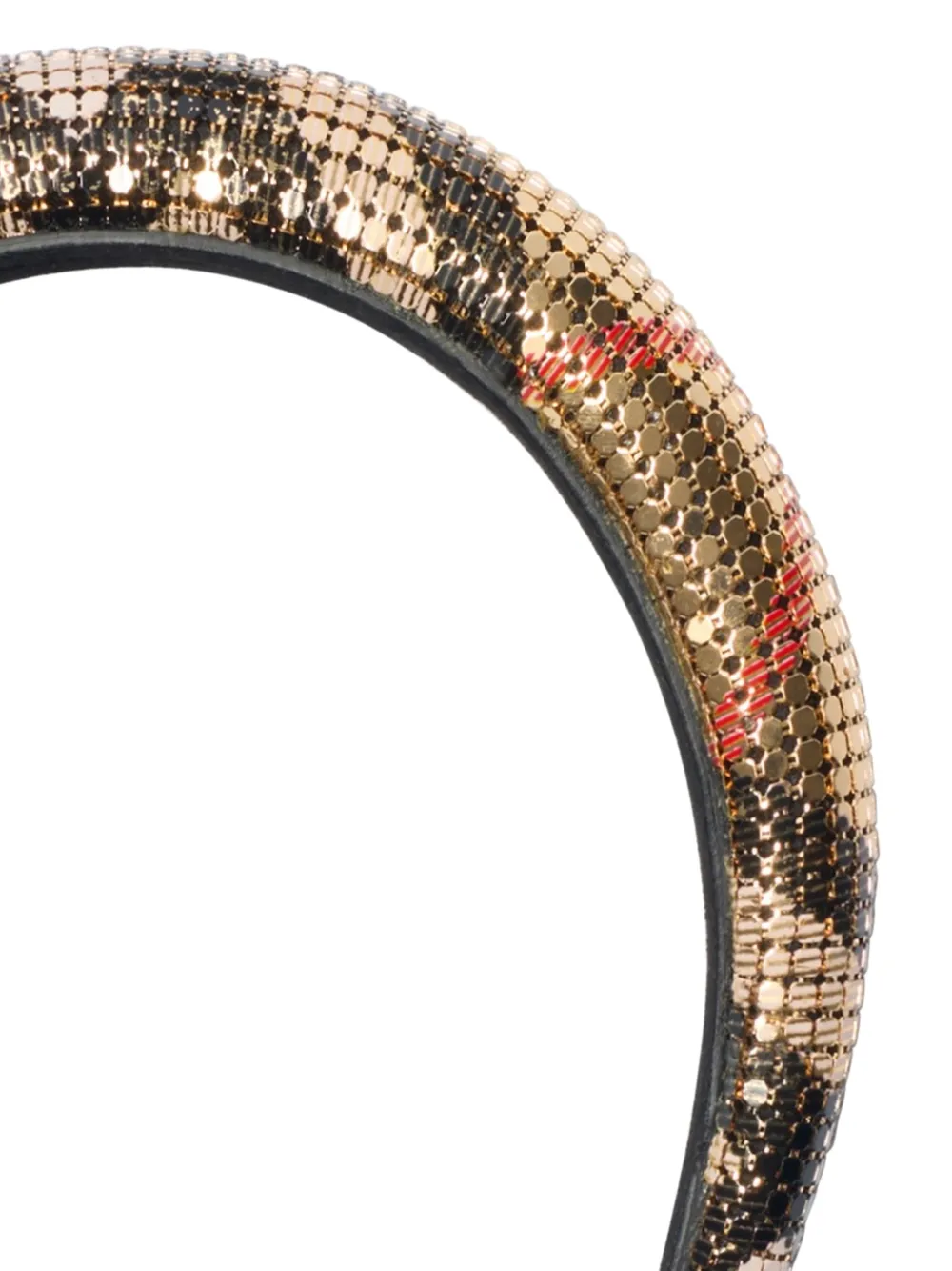  Burberry Check Mesh Headband - Gold 