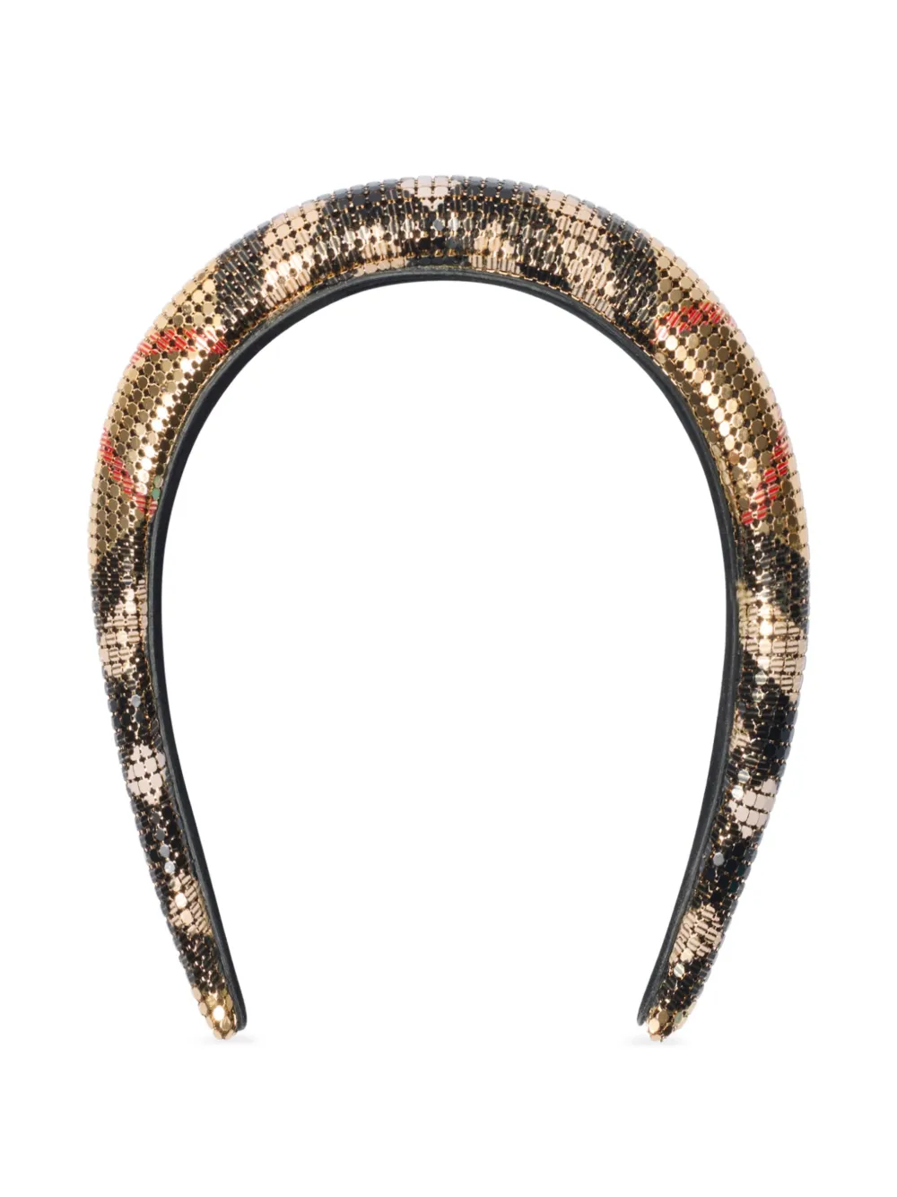 Burberry Check mesh headband - Oro