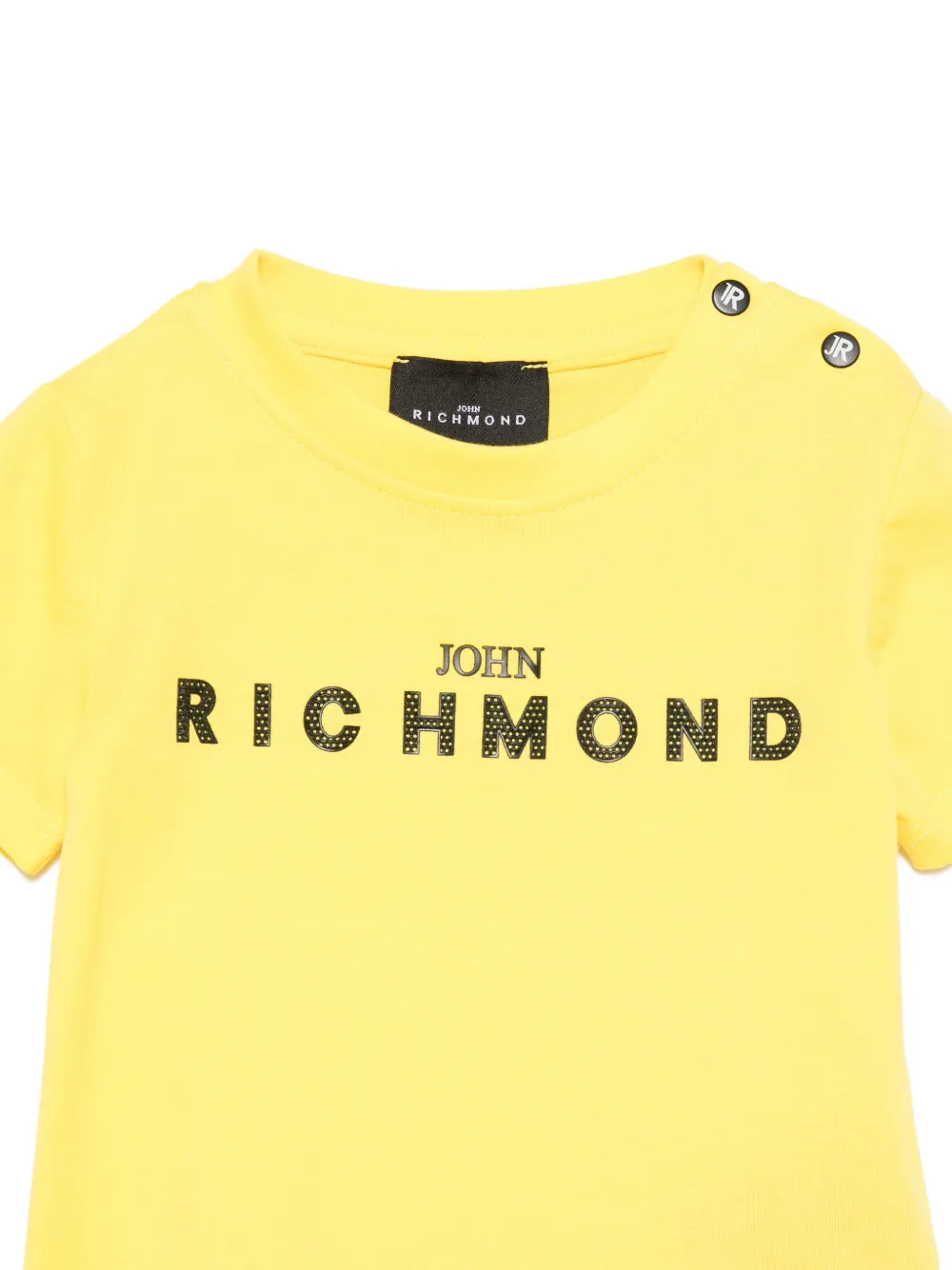 John Richmond Junior T-shirt met knopen Geel