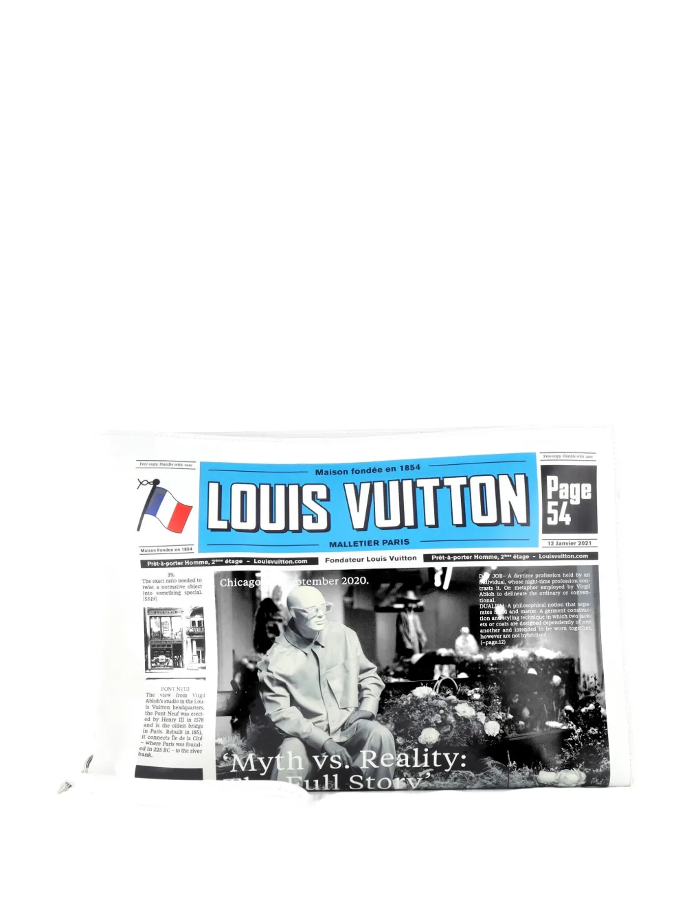 Louis Vuitton Pre-Owned Newspaper Pouch Printed Leather clutch bag - Weiß