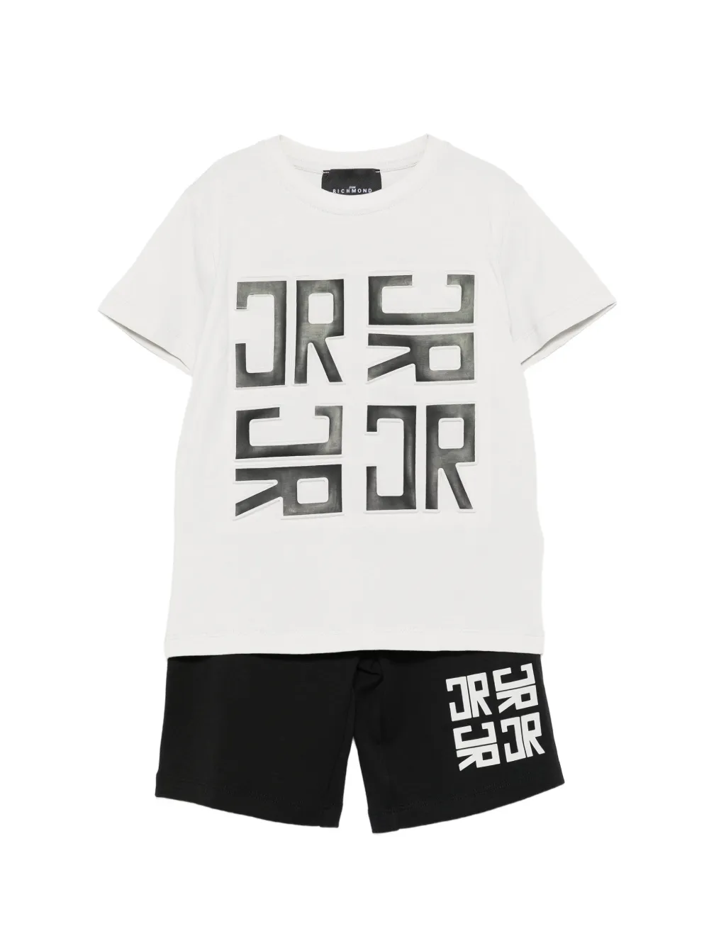 John Richmond Junior logo-embossed shorts set (set of two) - Grigio
