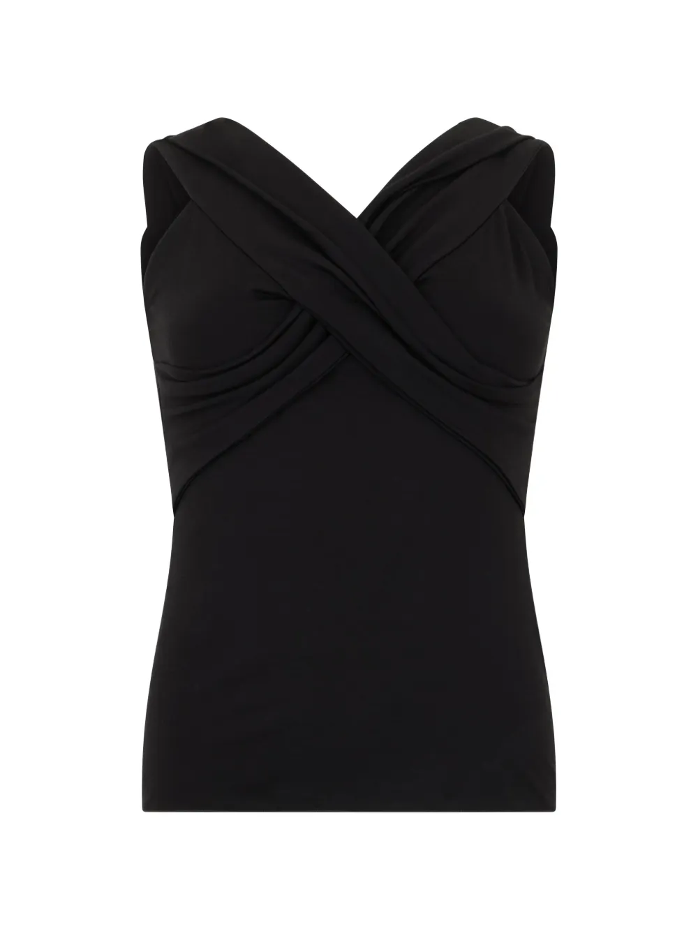 Emporio Armani draped strapless top - Nero