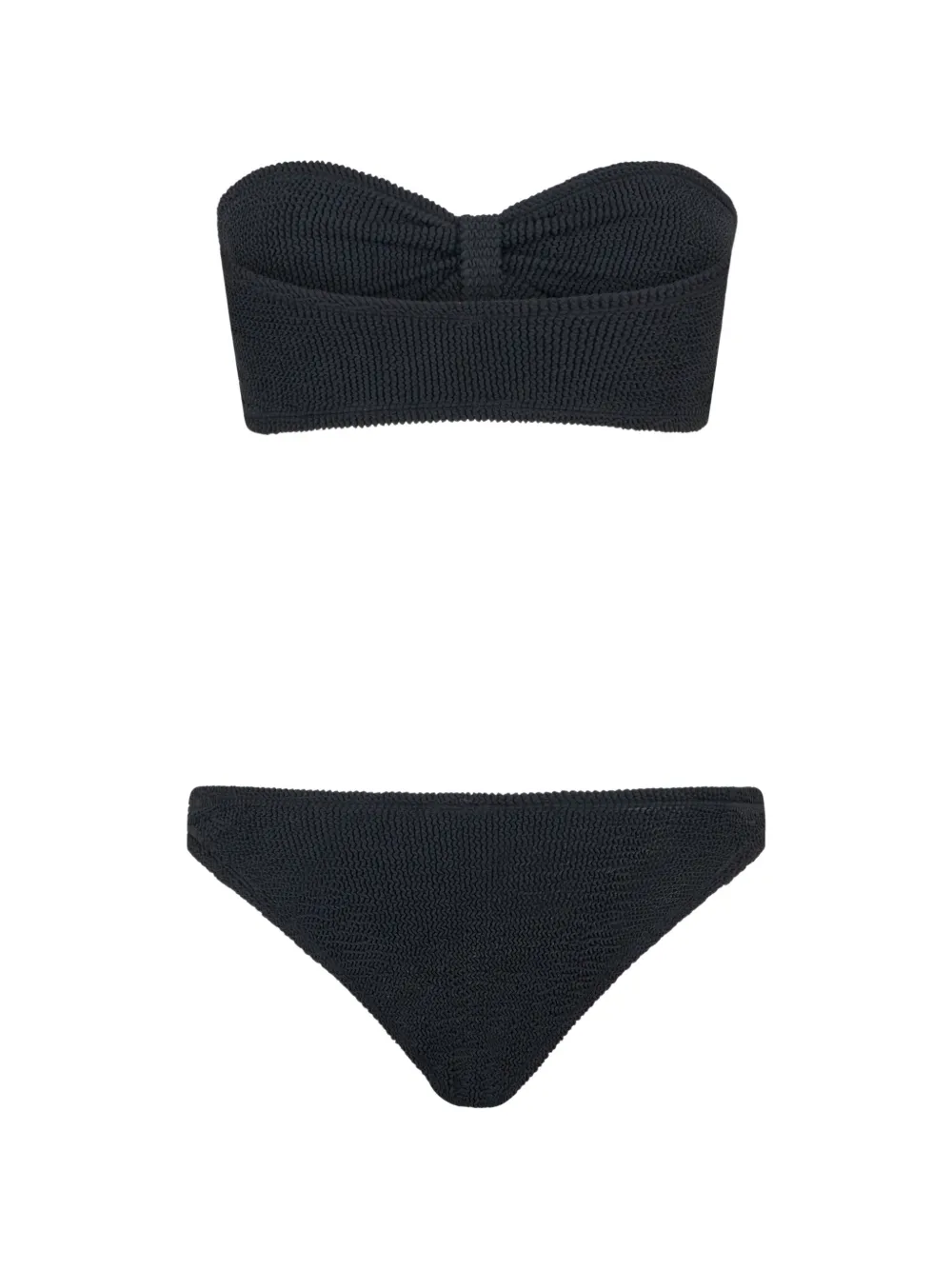 Hunza G Jean bikini met textuur Zwart