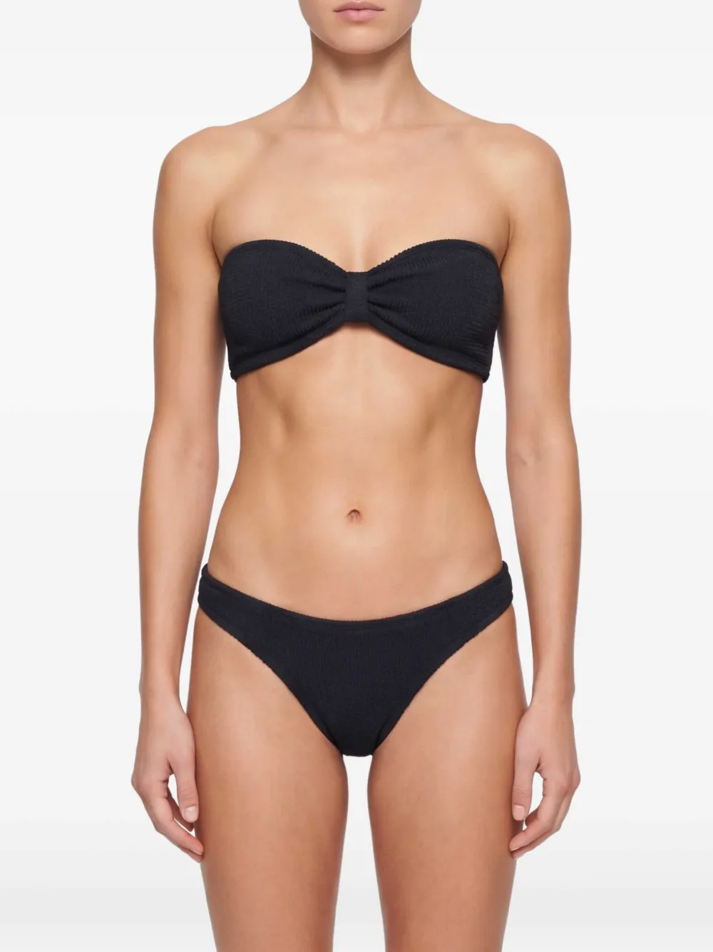 Hunza G Jean bikini met textuur Zwart