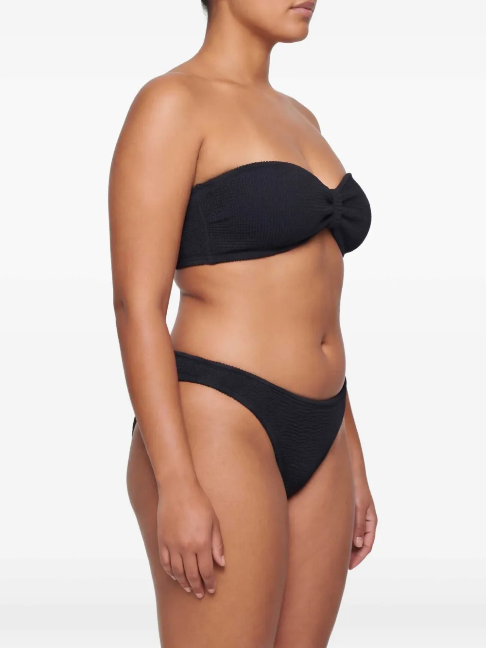 Hunza G Jean bikini met textuur Zwart