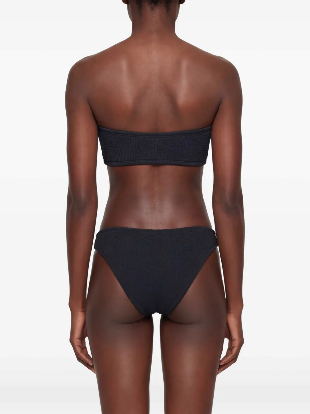 Hunza G Jean bikini met textuur Zwart
