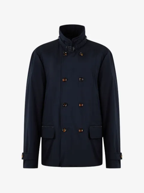 Moorer buckled-collar peacoat