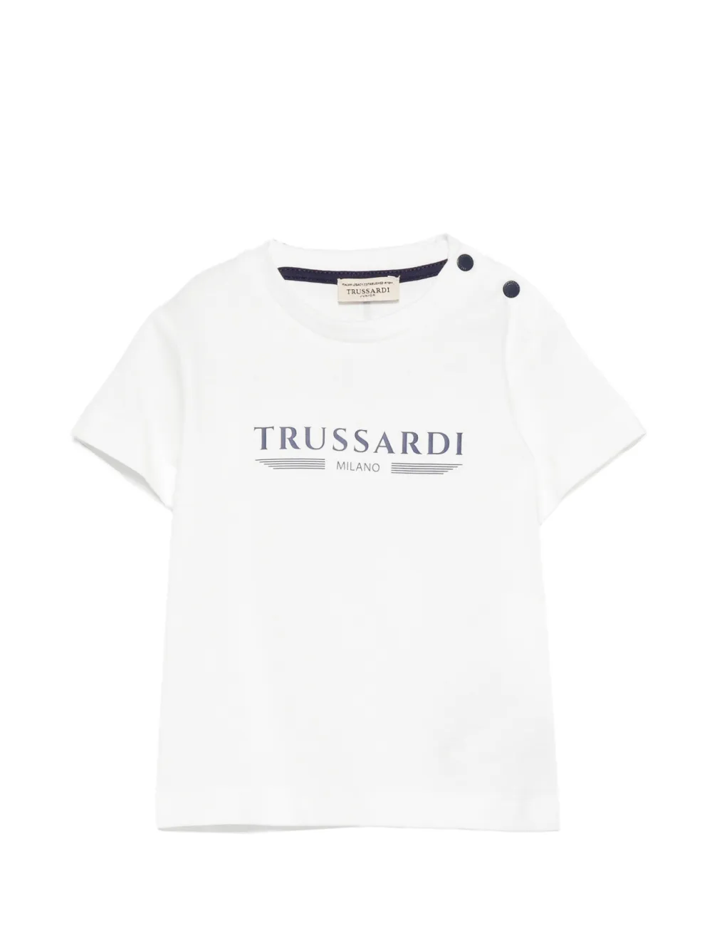 TRUSSARDI JUNIOR buttoned T-shirt - Bianco